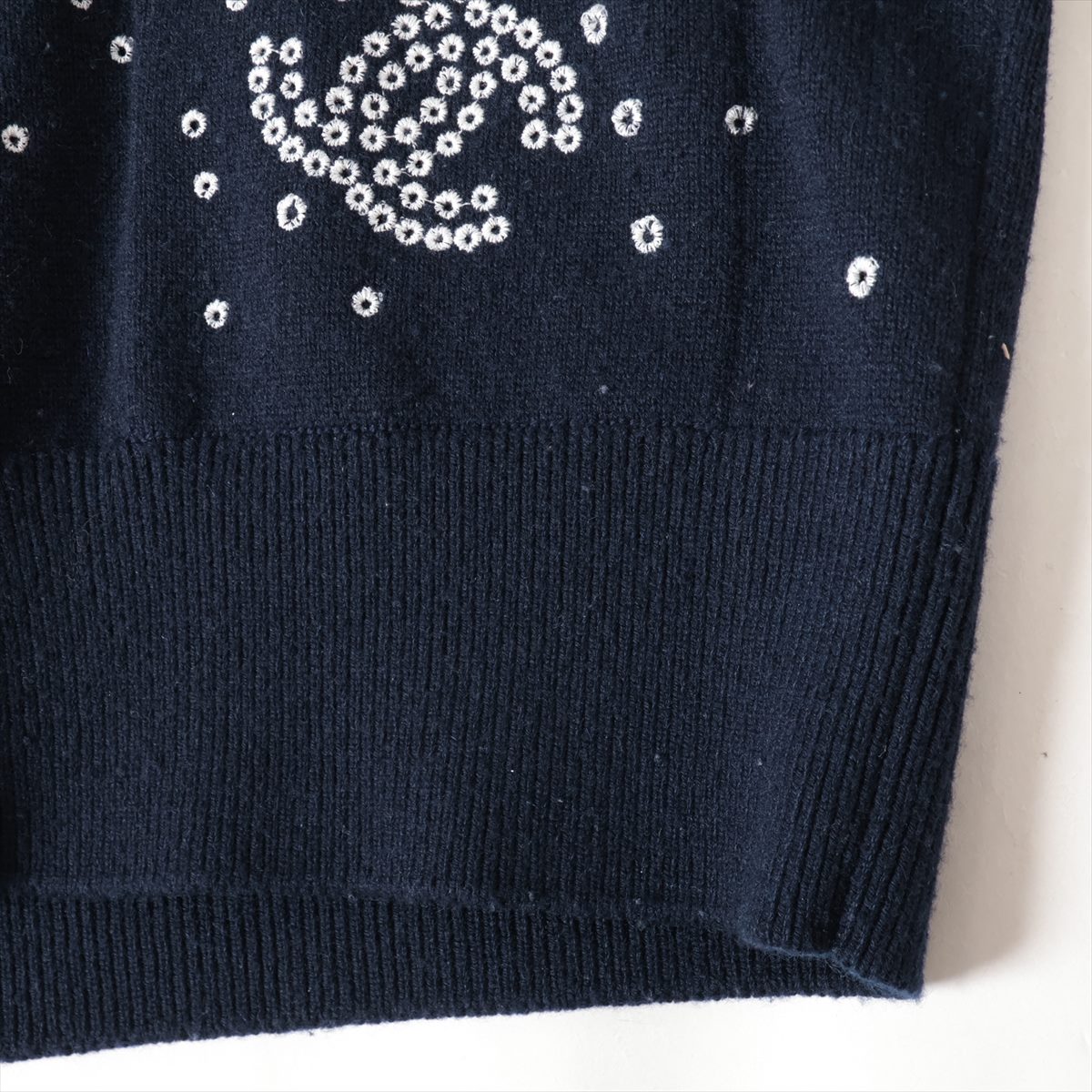 CHANEL - シャネル ココマーク クローバー 刺繍 カシミヤ カーディガン P74636K10710 レディース ネイビー CHANEL 【中古】 【アパレル・小物】 楽天市場】シャネル ココマーク クローバー 刺繍 カシミヤ
