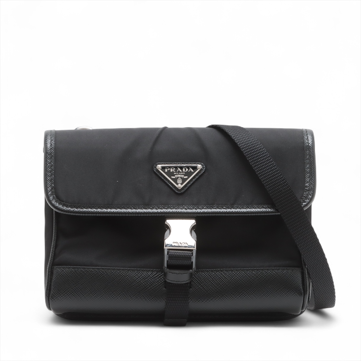 ✨良品 PRADA プラダ トートバッグ ブラック ナイロン 三角