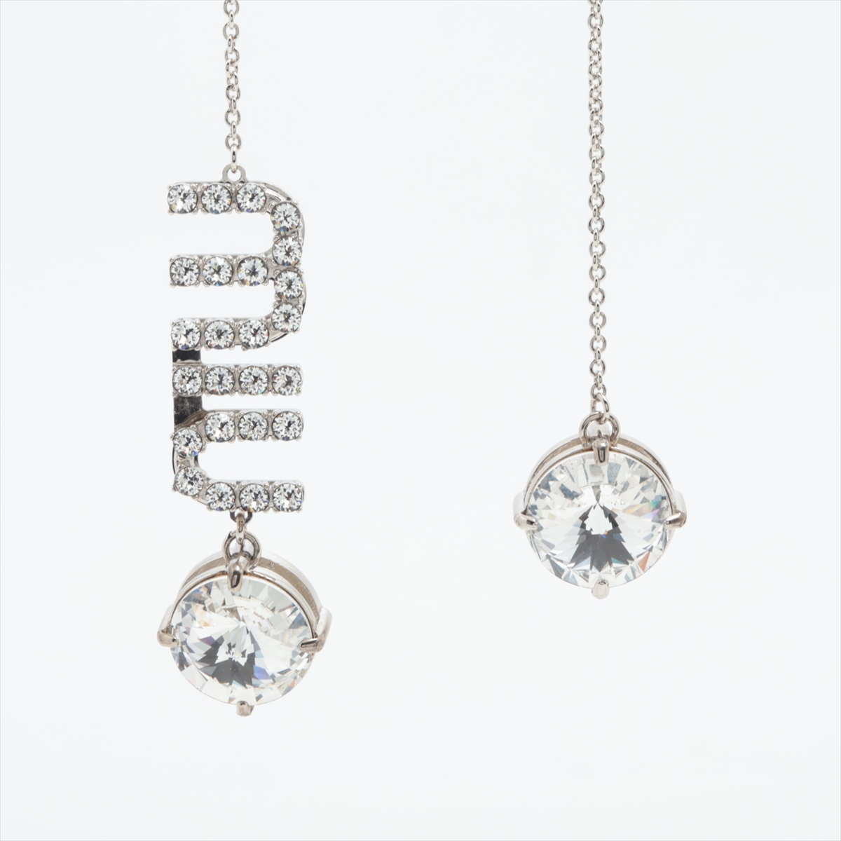☆ミュウミュウ☆ ロゴ入りクリスタルデコ ネックレス (MiuMiu