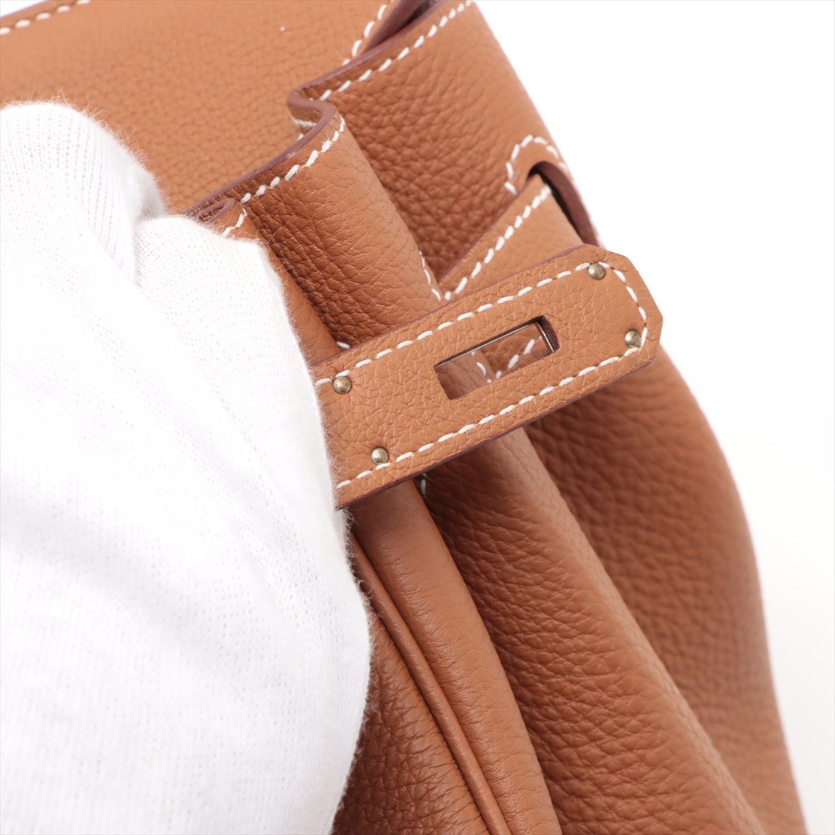 エルメス バーキン35 ルトゥルネ トゴ ゴールド シルバー金具 B