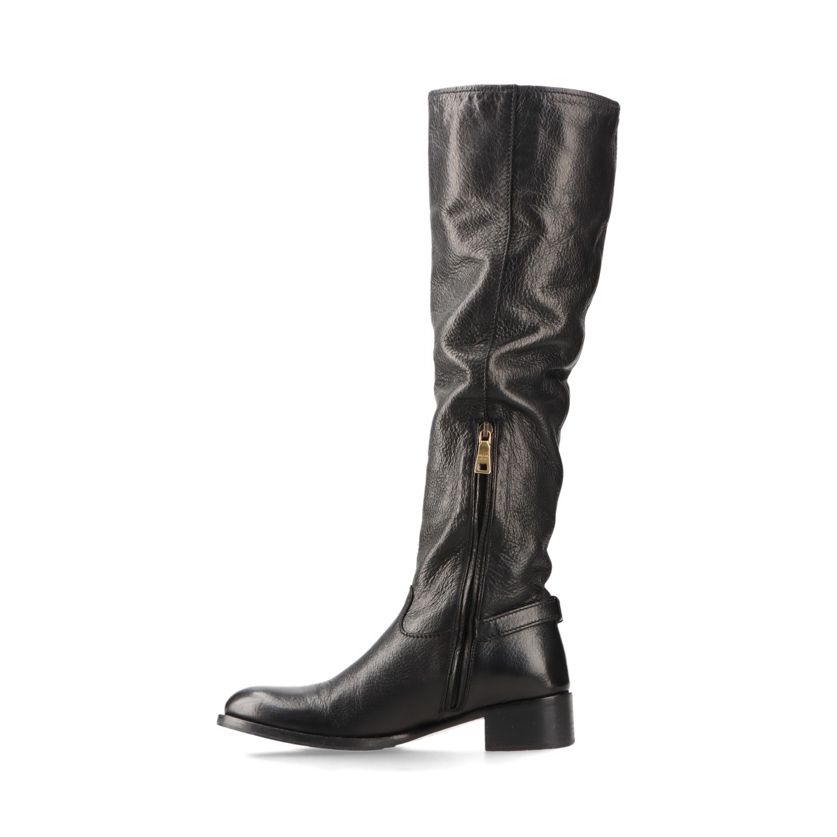 PRADA プラダ レザー ロングブーツ 1W746N Black Leather boots | PRADA