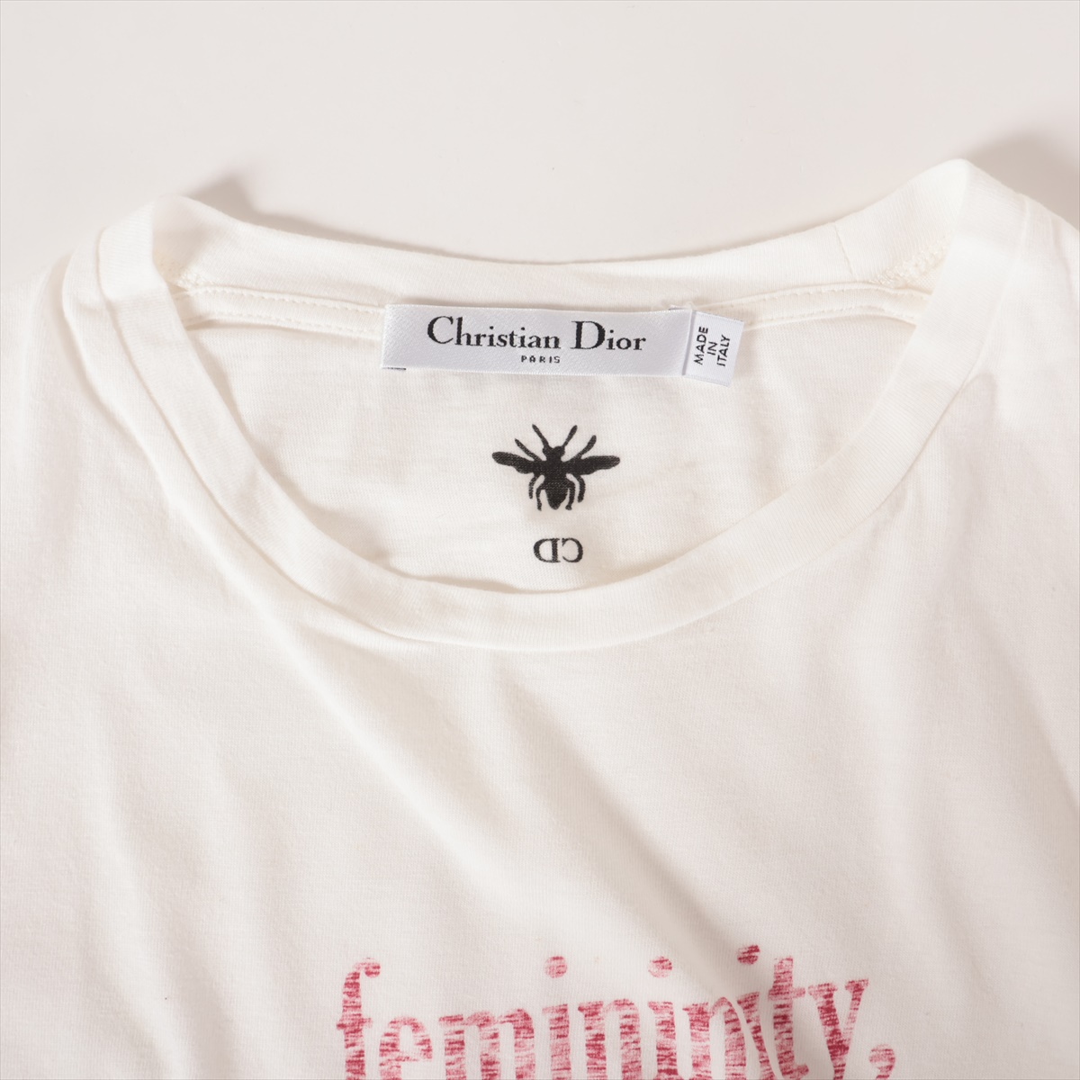 クリスチャンディオール コットン Tシャツ S レディース ホワイト クリスチャンディオール コットン Tシャツ S レディース