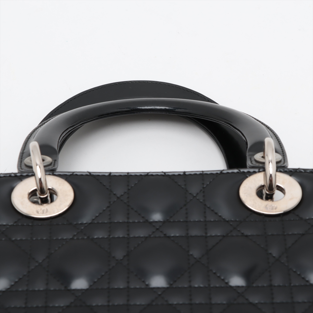 1点モノ DIOR レディ デイオール ラージ パテント ハンドバック ディオール/クリスチャンディオール/ハンドバッグ/レディ