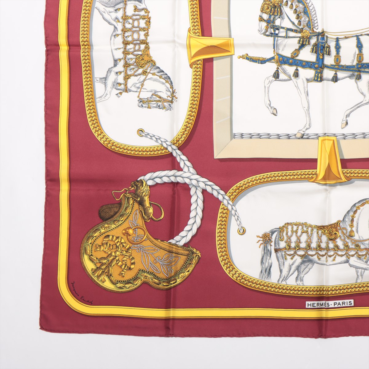 エルメス カレ90 GRAND APPARAT 盛装の馬 スカーフ シルク