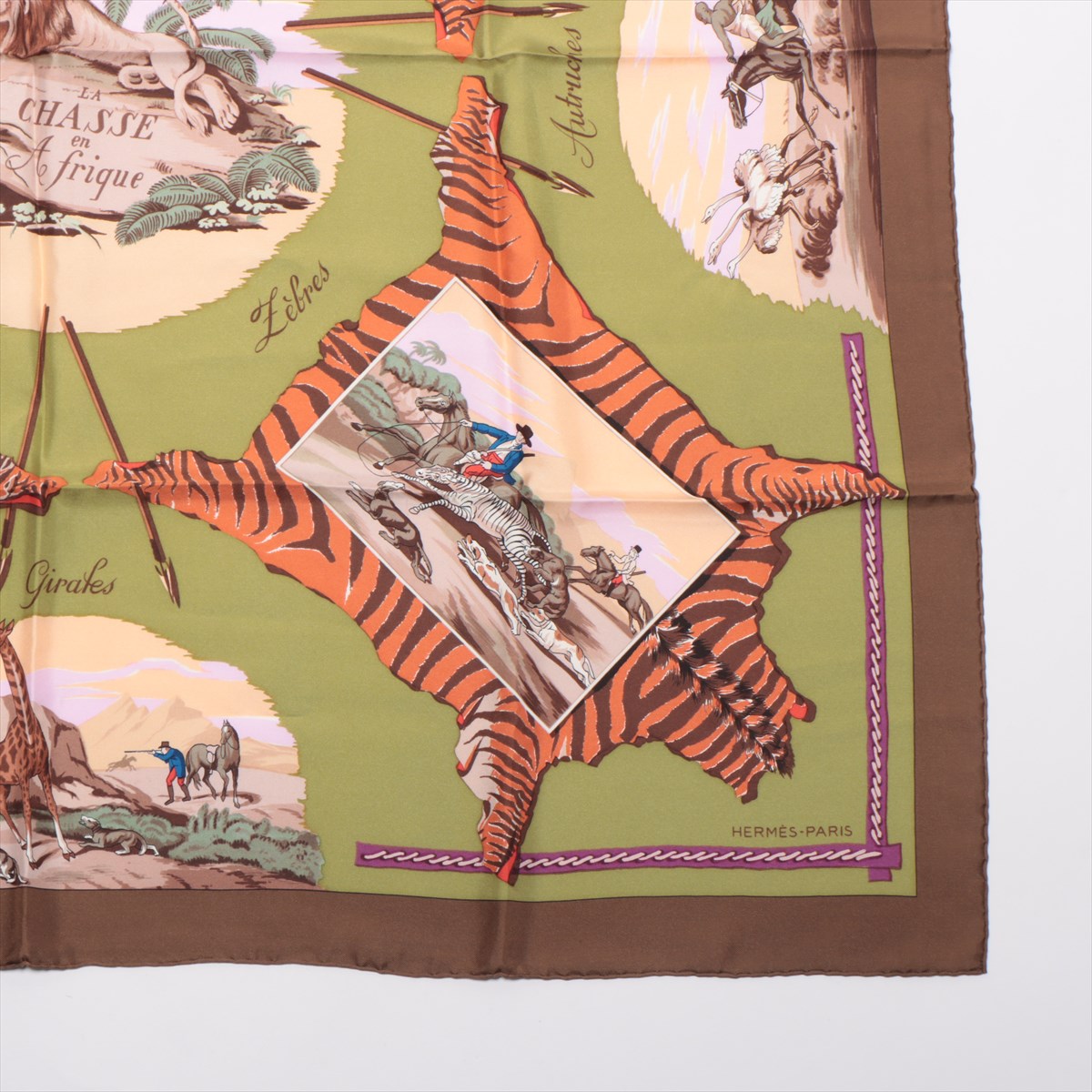 エルメス カレ90LA CHASSE en Afrique アフリカのハント
