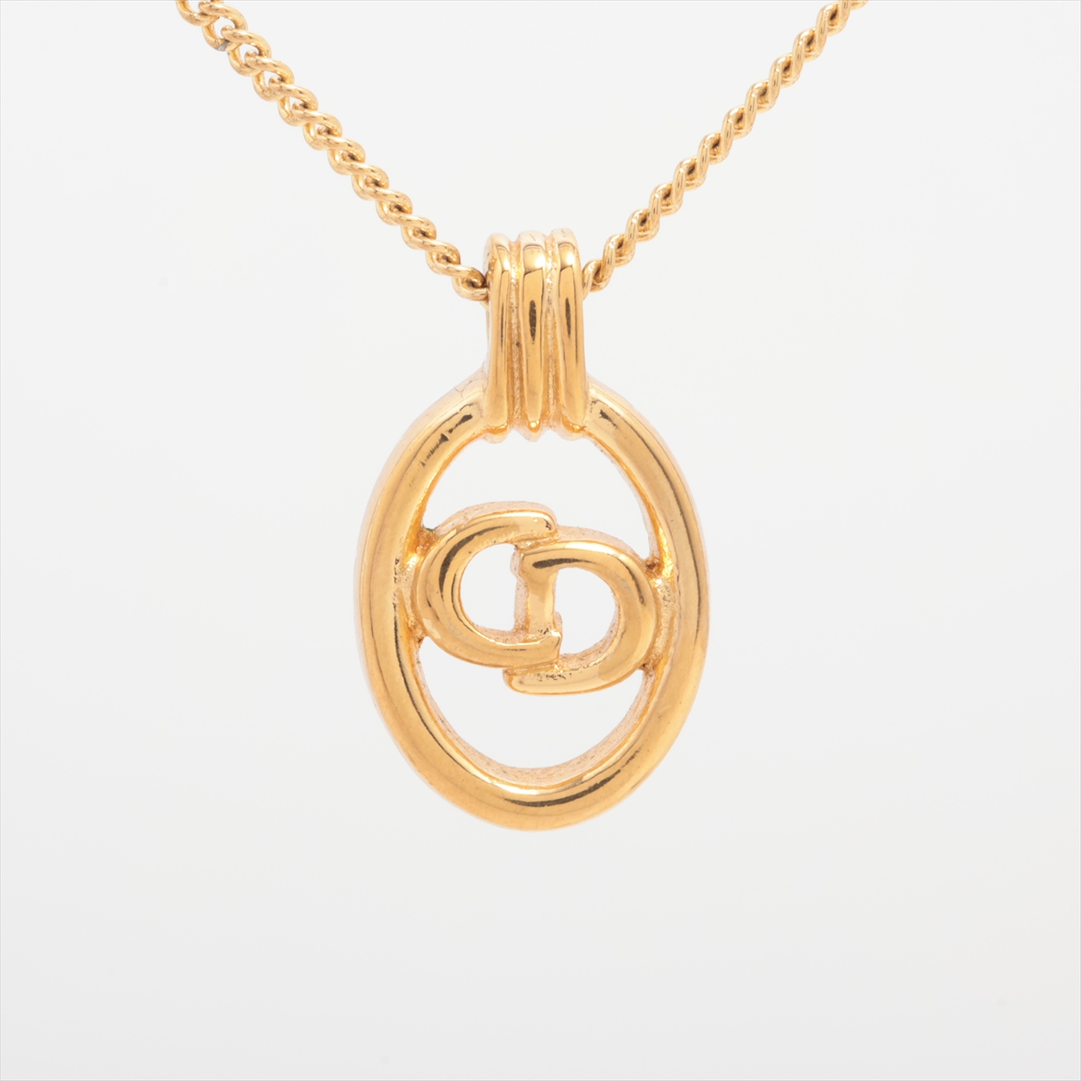 Christian Dior CDロゴ ネックレス GP ゴールド メッキ