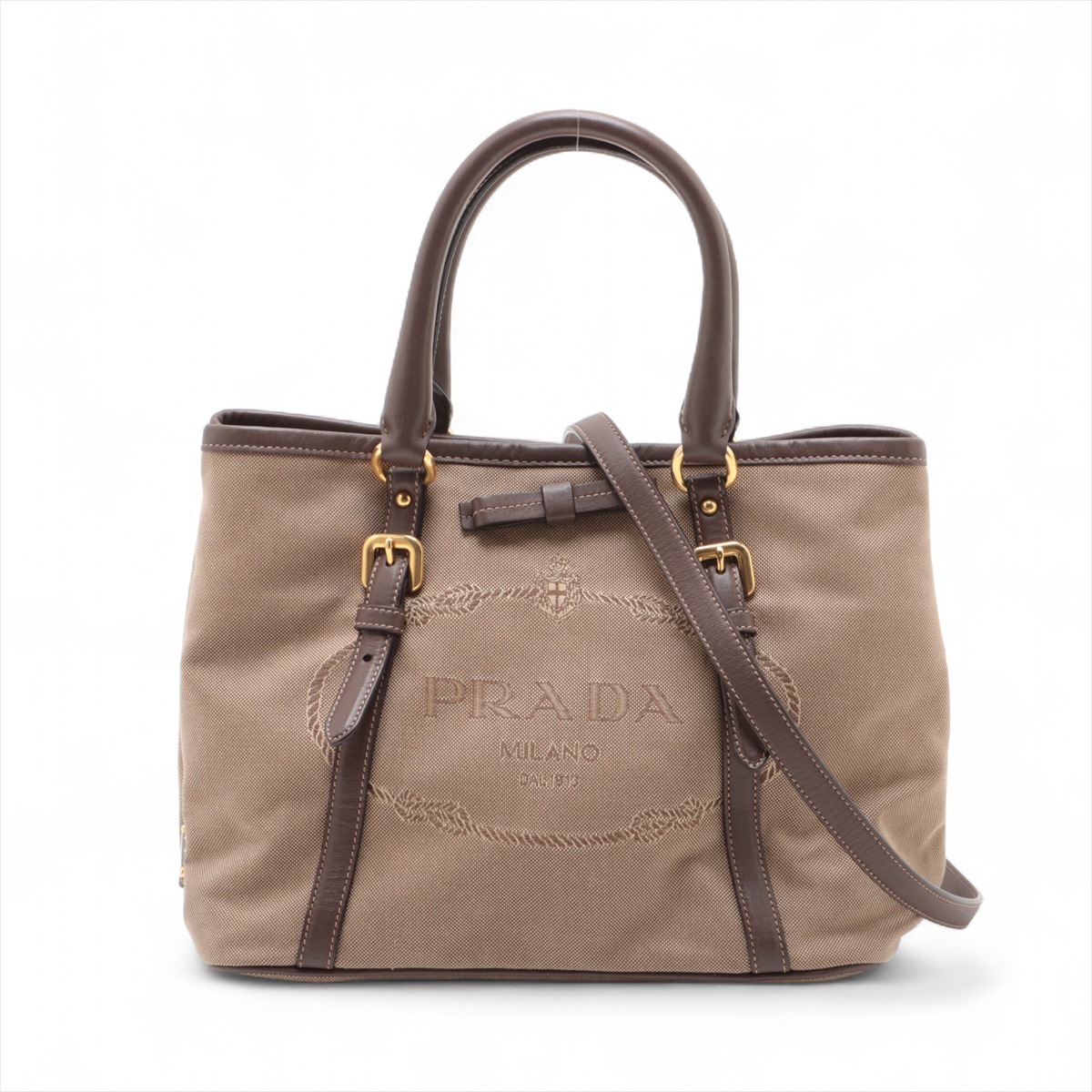 プラダ ロゴ ジャカード キャンバス 2way バッグ