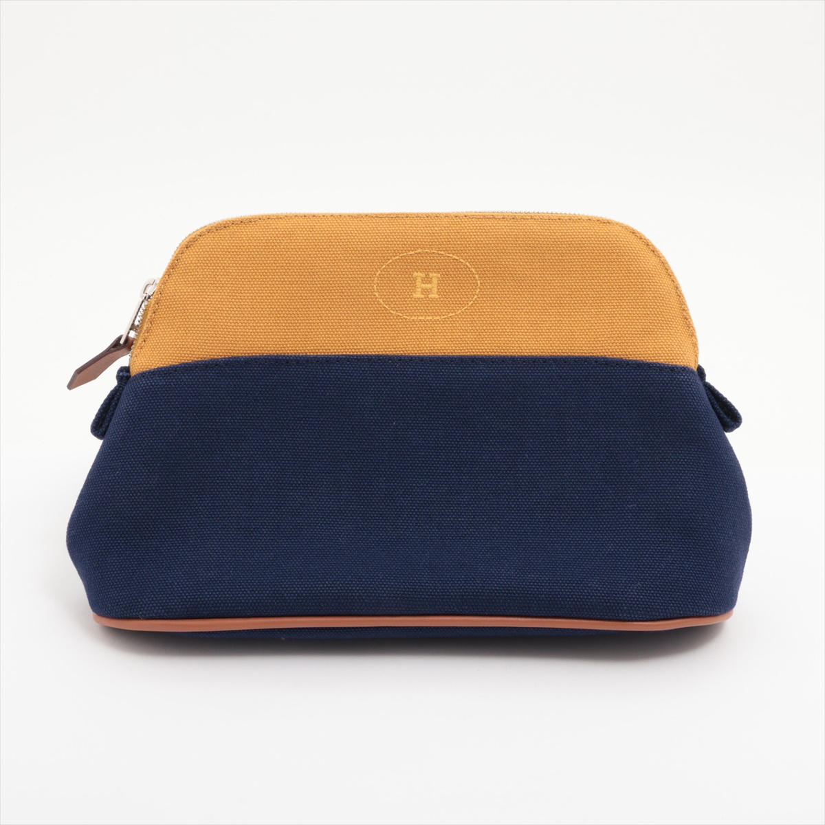 HERMES(エルメス) ポーチ ボリードポーチ20 ネイビー×ブラウン