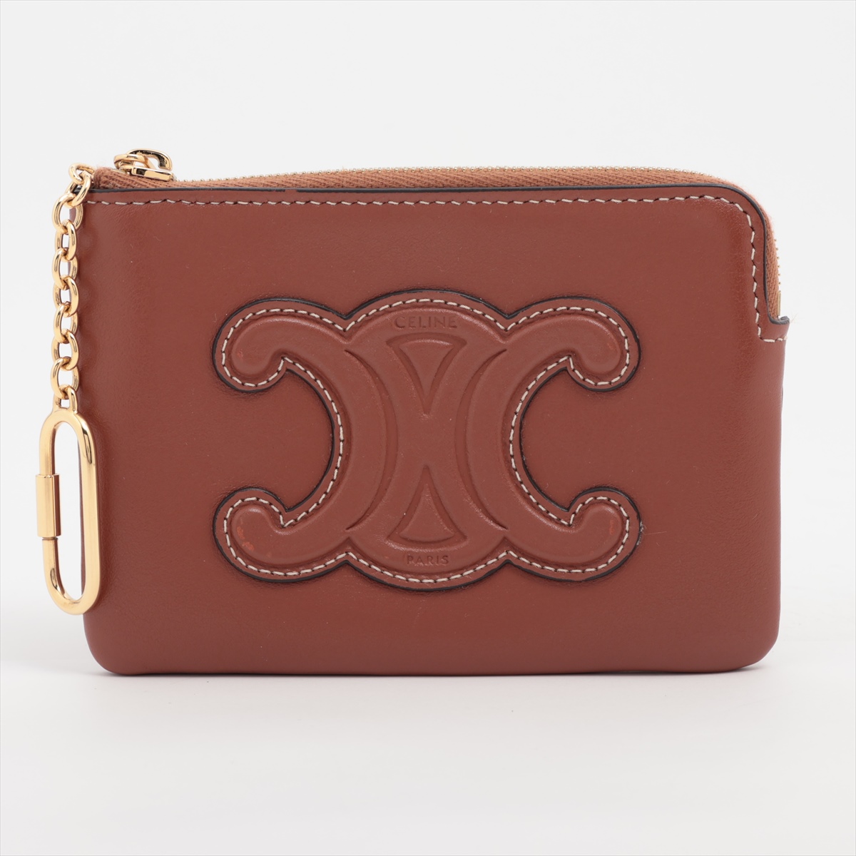 CELINE コインケース ブラウン・ブラック レザー 小物