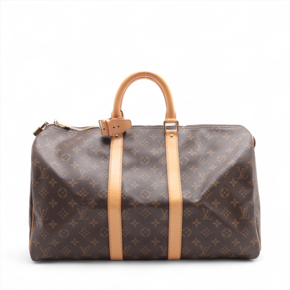 【美品】ルイヴィトン　キーポル55 モノグラム　ブラウン ルイ・ヴィトン LOUIS VUITTON キーポル55 M41424 ブラウン