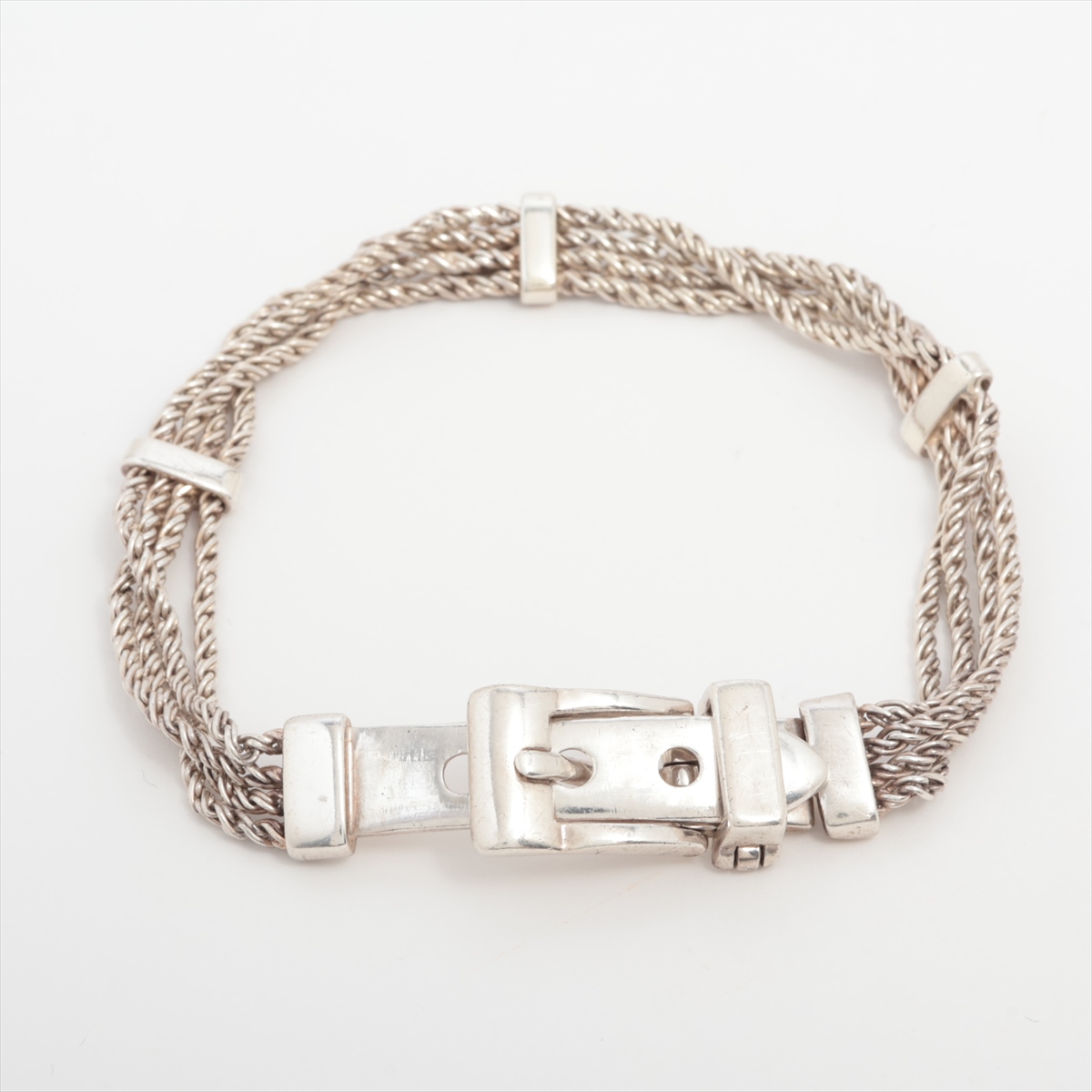 ティファニー TIFFANY Tロープ 4連チェーン ブレスレット コンビ