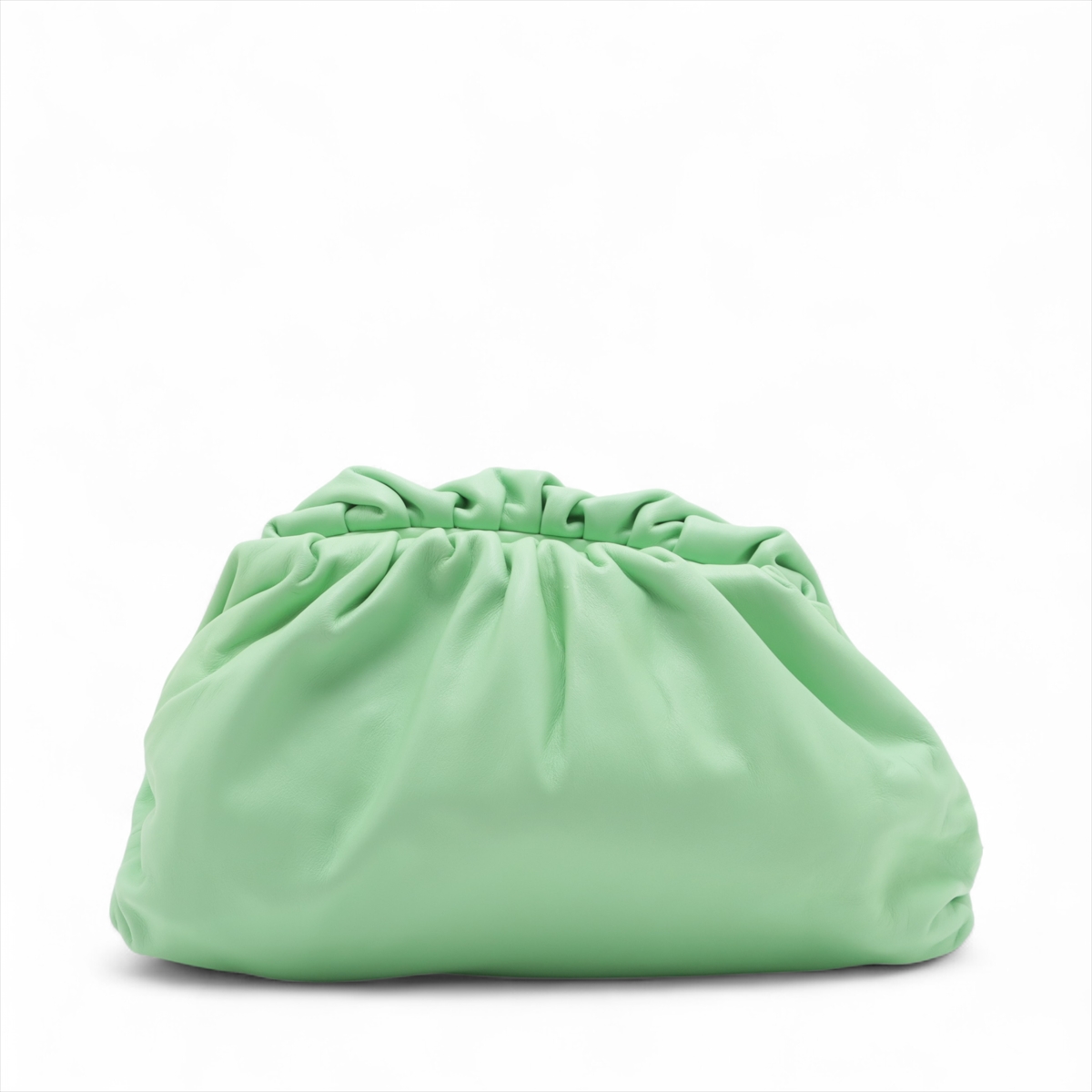 【送料関税込】Bottega Veneta - クラッチ レザー 緑 ボッテガヴェネタ ザ ポーチ レザー クラッチバッグ グリーン
