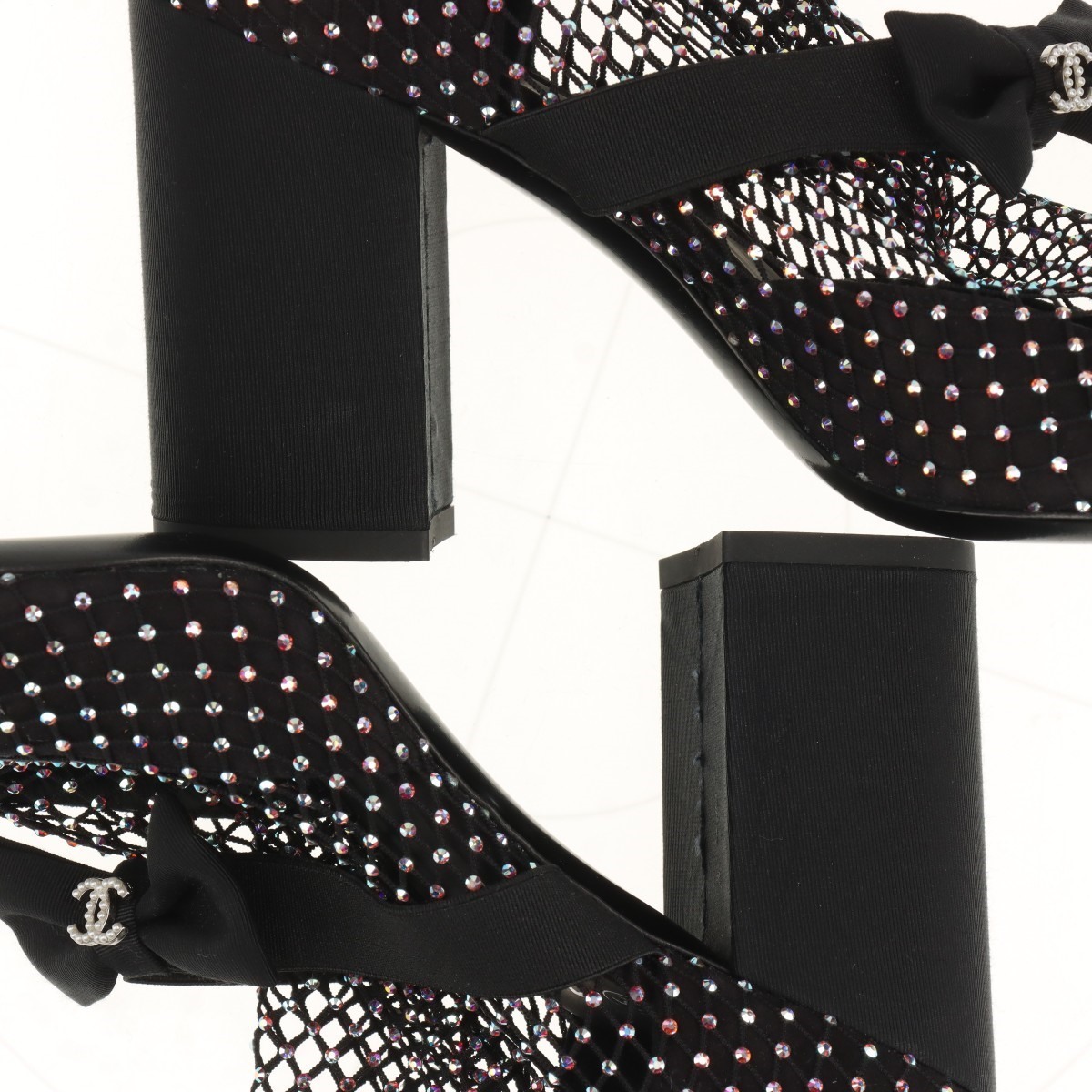 Chanel Coco Mark 23S Fabric Pumps 40 Ladies' Black G40097