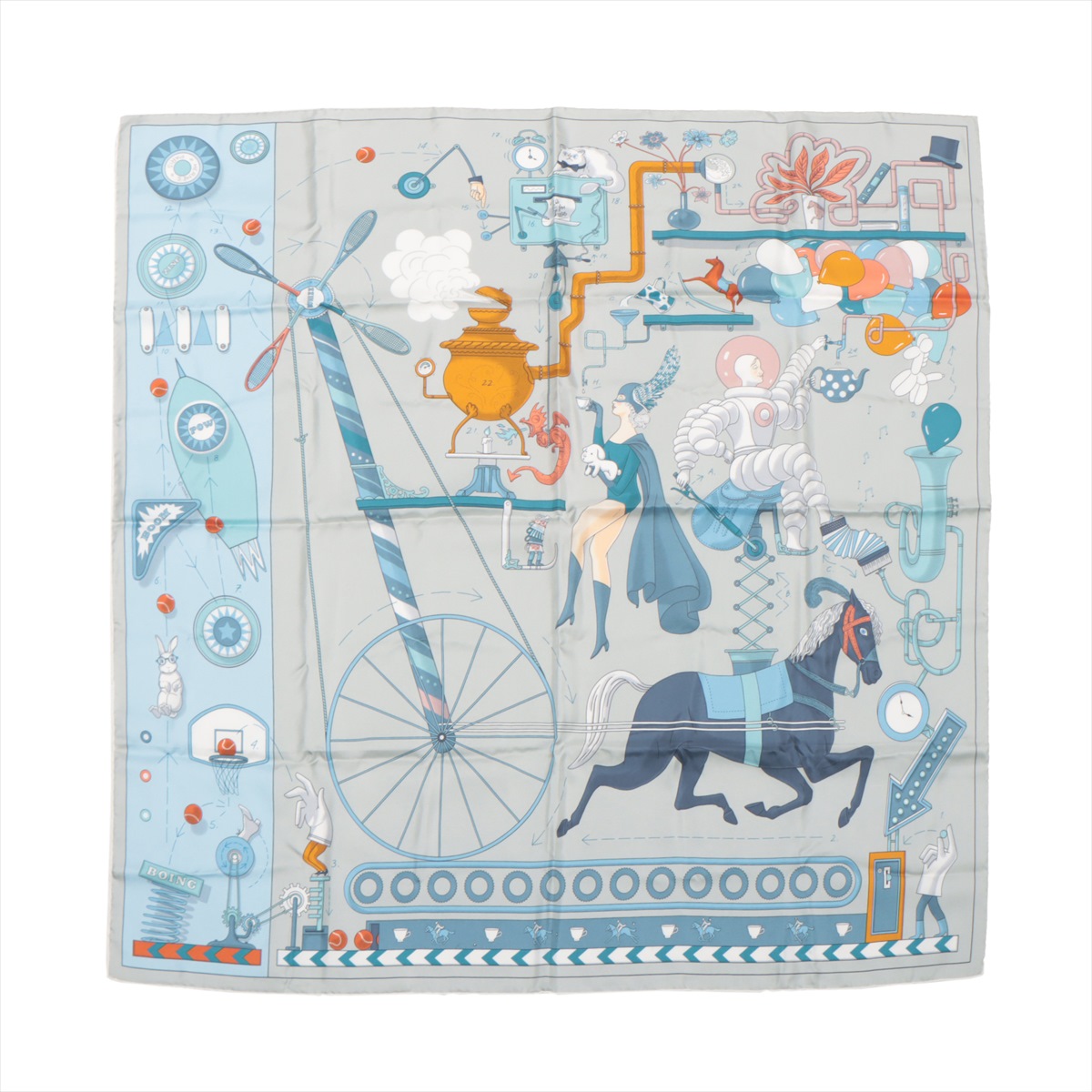 エルメス カレ90 Tea for Two ティー フォー トゥー スカーフ