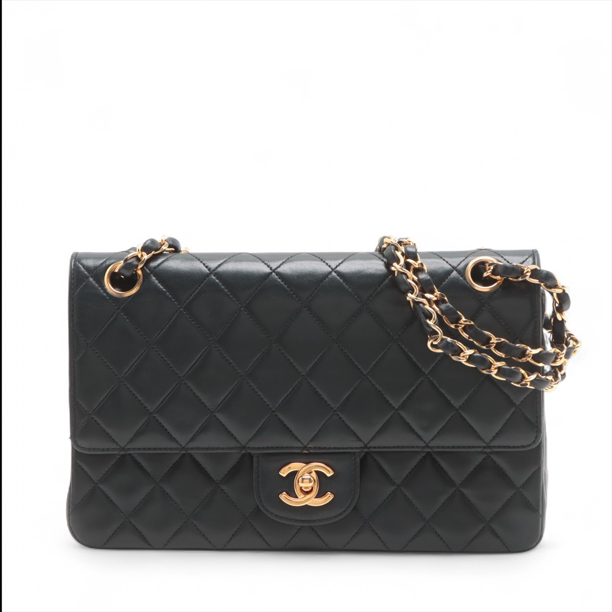 【CHANEL】25A新作 チェーンクラッチ ダブルジップ ブラック 25A CHANEL CC ジップタイプのチェーンクラッチバッグ (CHANEL