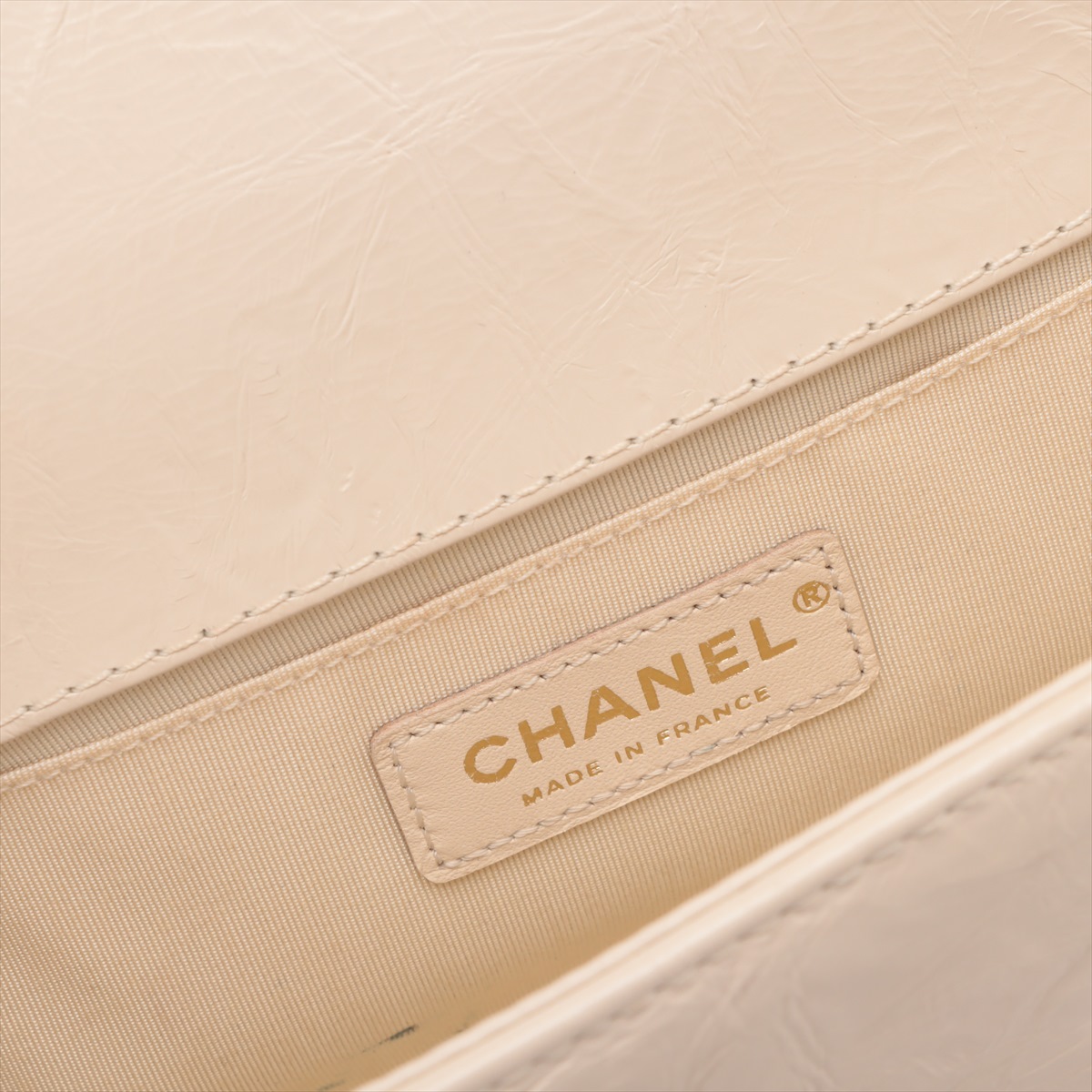 Chanel BOY CHANEL 25 Vintage calf Chain Shoulder Bag Beige