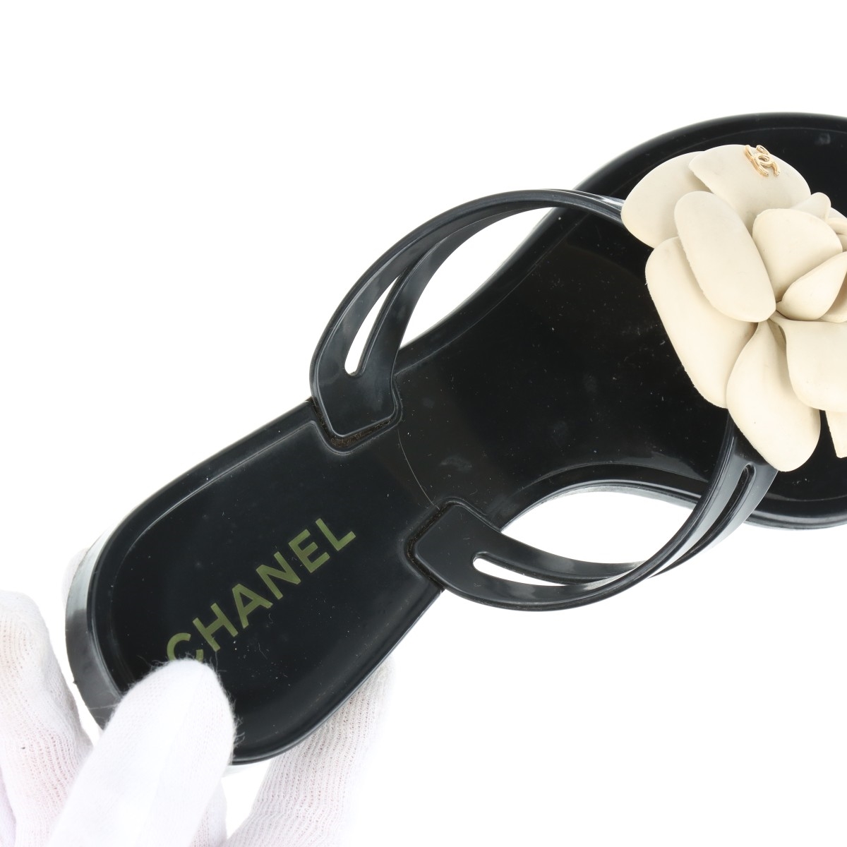 シャネル ラバー カメリア ココマーク サンダル CHANEL シャネル カメリア ココマーク トングサンダル ビーチ