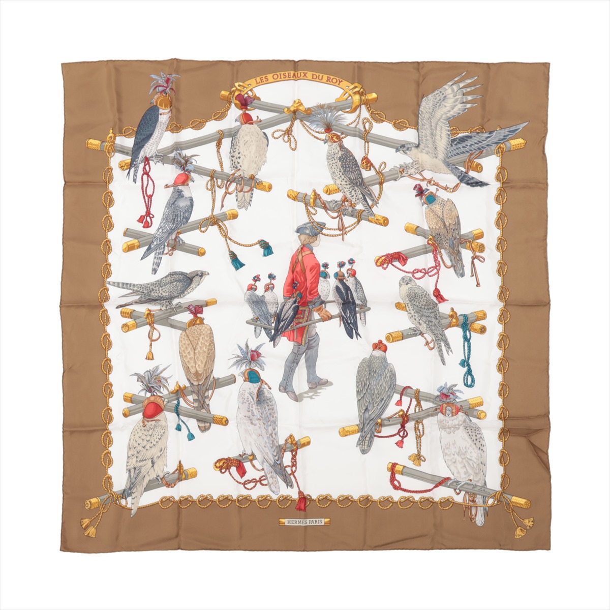 HERMES エルメス スカーフ カレ90 『LES OISEAUX DU ROY（王の鳥