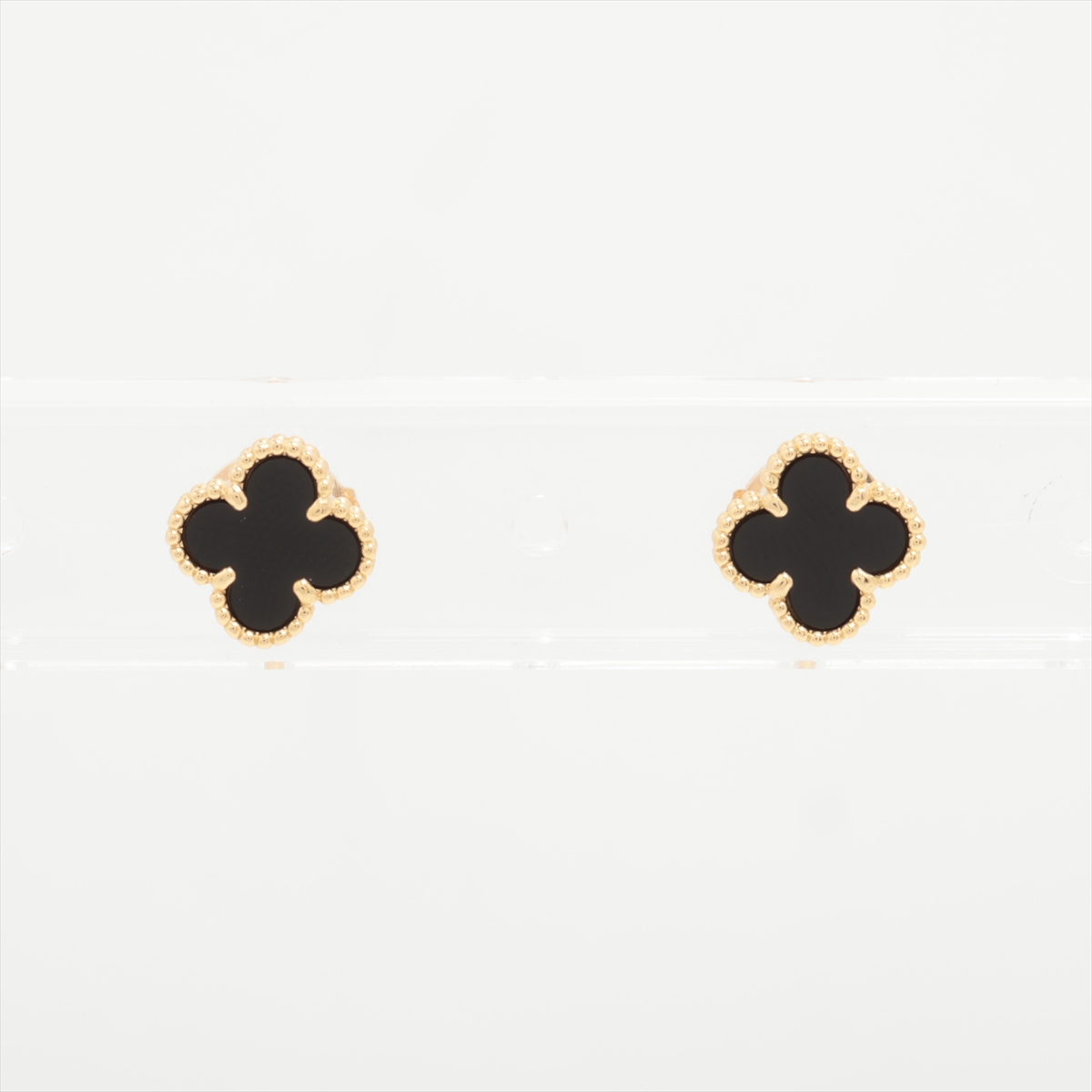 ヴァンクリーフ&アーペル　スウィートアルハンブラ　オニキス スウィート アルハンブラ ピアス 18K イエローゴールド