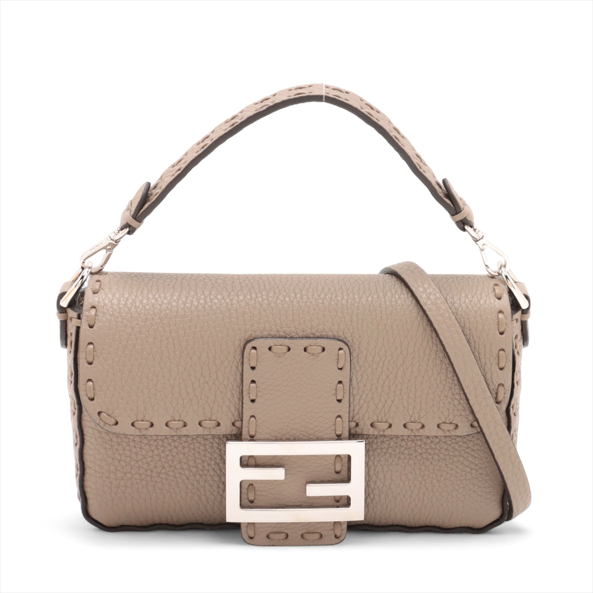 ☘️ 美品 FENDI フェンディ アンナ セレリア サーモンピンク 2way ☘️ フェンディ セレリア アンナ レザー 2WAYショルダーバッグ