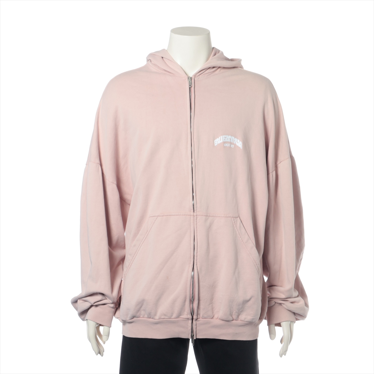 大人気新品セール ブ コットン 23AW バレンシアガ パーカー ピンク ユニセックス 1 トップス