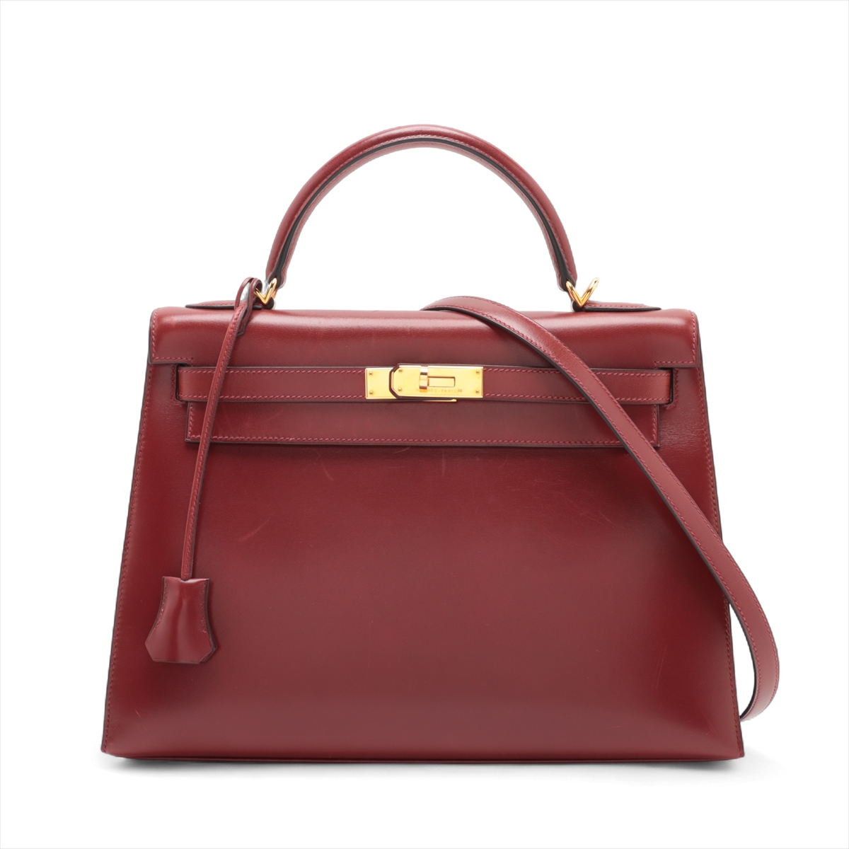 格安☆HERMES ケリーローファー美品 ゴールド金具ルージュ