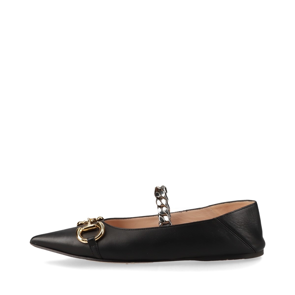 GUCCI(グッチ) パンプス 36 1/2C レディース ホースビット 黒 レザー