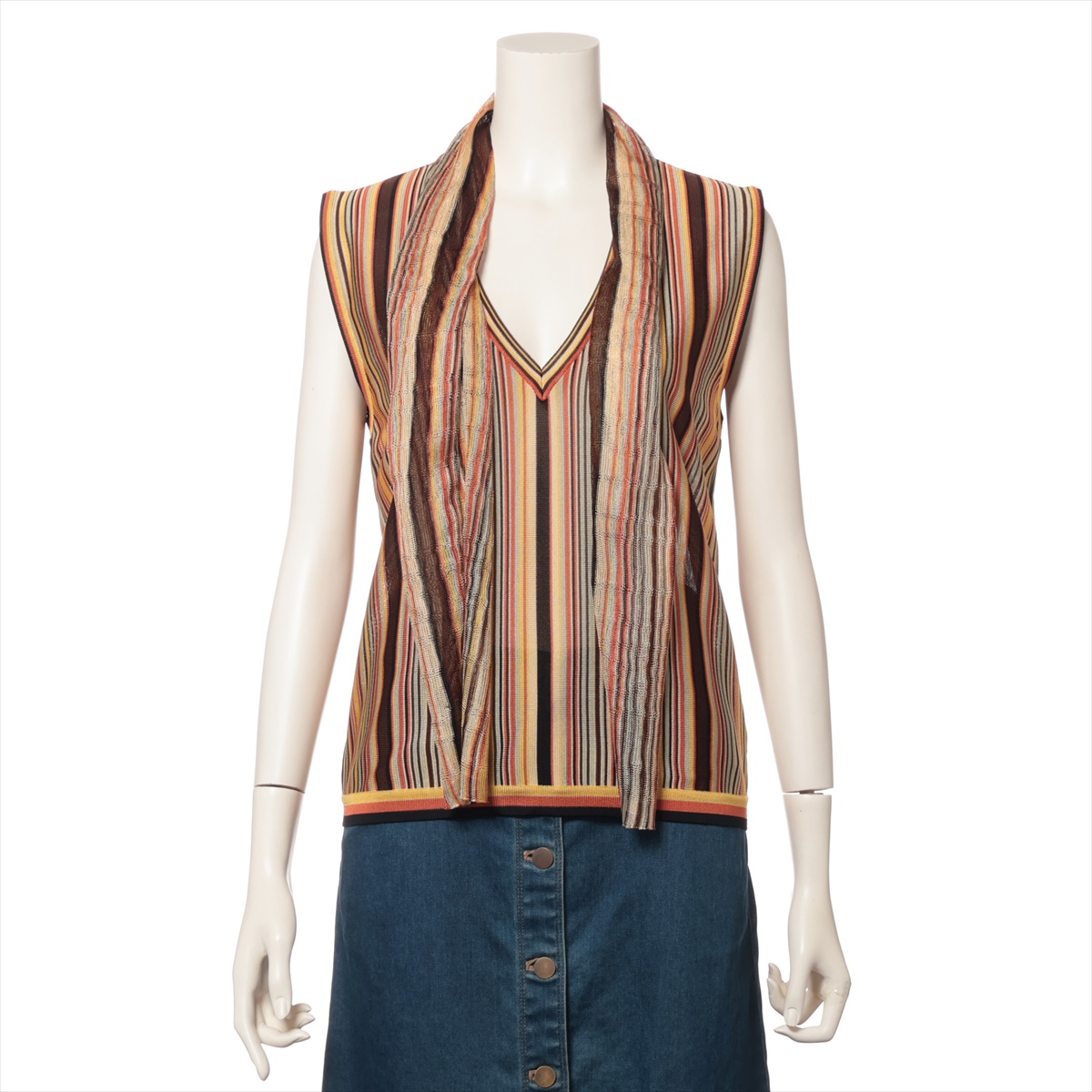 HERMES ナデージュカルトゥッシュニットセーター34