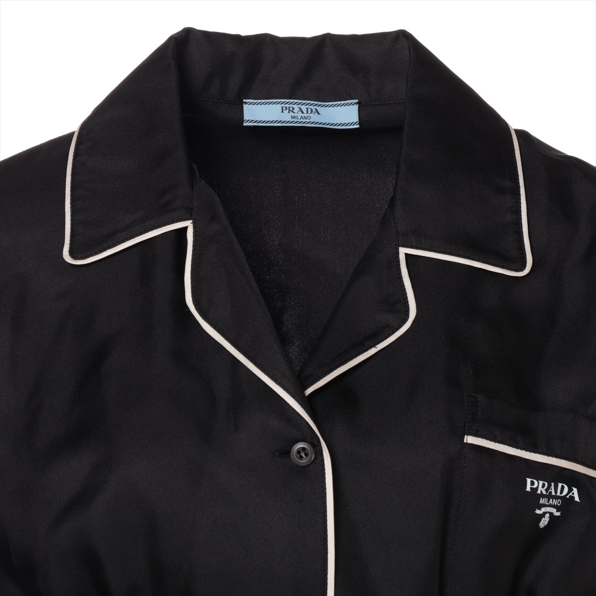美品 PRADA ビーズ 付き シャツ 38 匿名配送 レディース