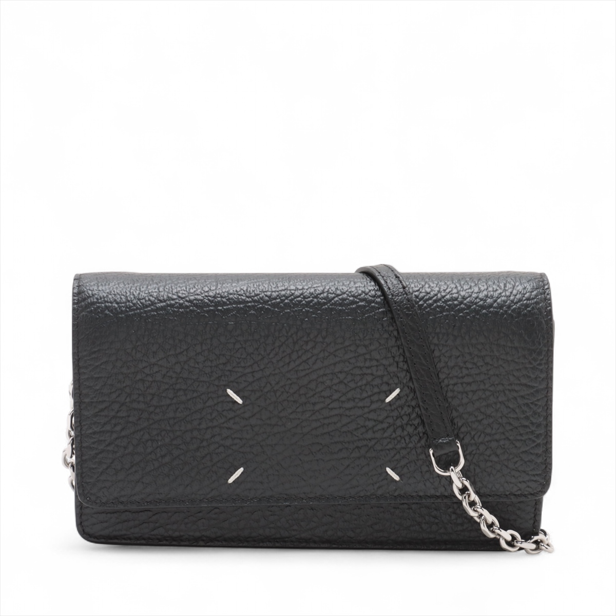 長財布 MAISON MARGIELA FOUR STITCHES LEATHER WALLET ON CHAIN Maison Margiela Four Stitches Chain Wallet Black – LIKELIHOOD