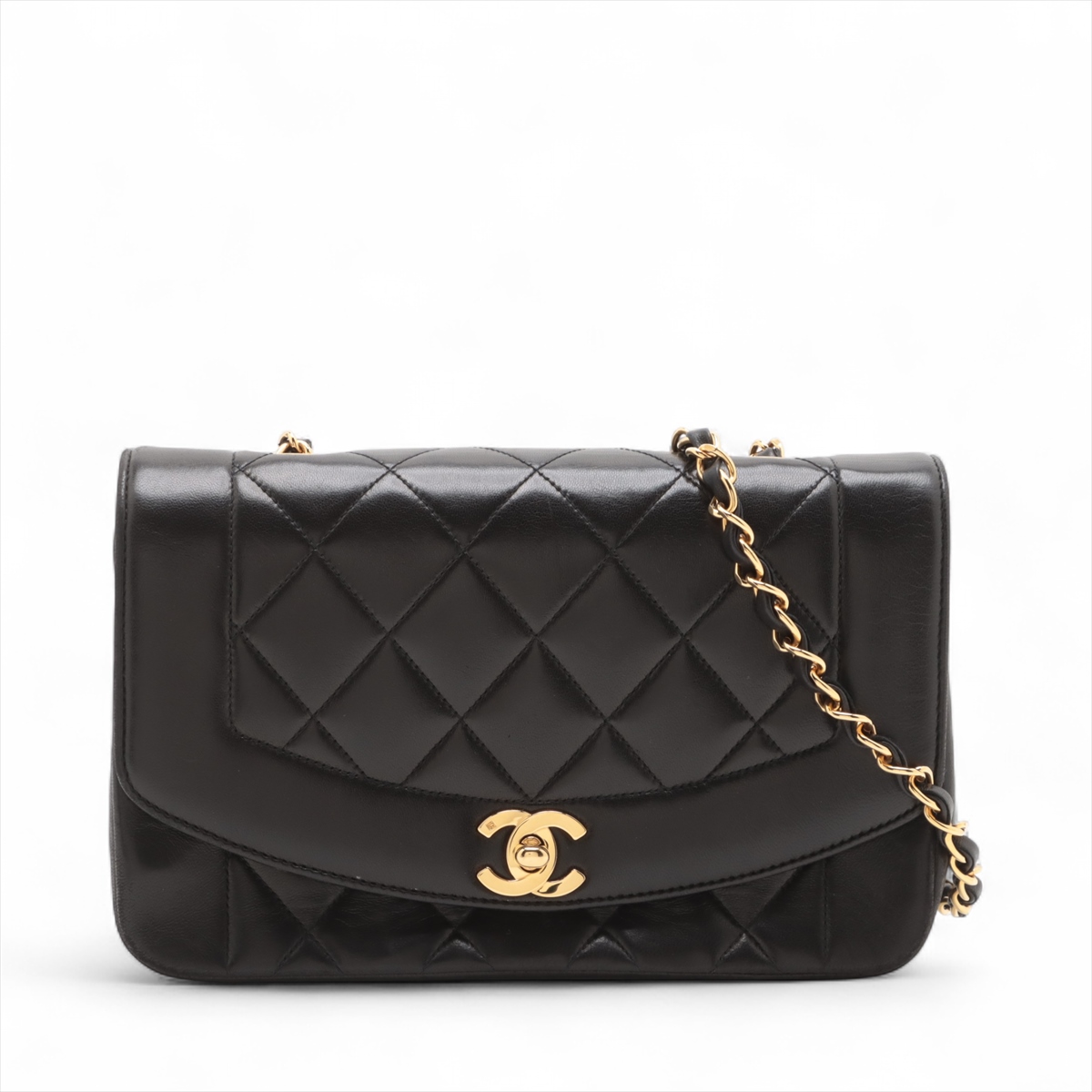 ≪上質な質感≫【CHANEL】ダイアナフラップバッグ シャネル マトラッセ ラムスキン シングルフラップ シングル