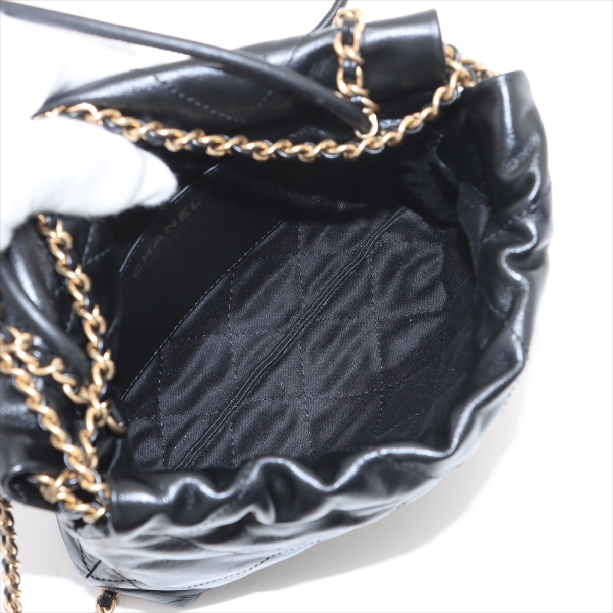 シャネル CHANEL22 ミニ ネイビー/S金具 楽天市場】シャネル シャネル22 チェーンショルダー ミニ