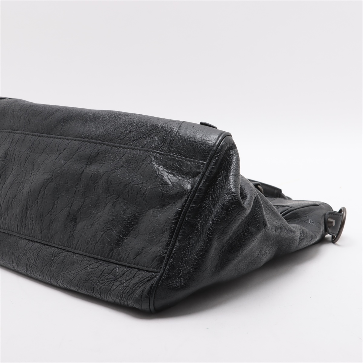 baleciaga バック Balenciaga Black Lambskin Leather Motorcycle Velo Bag
