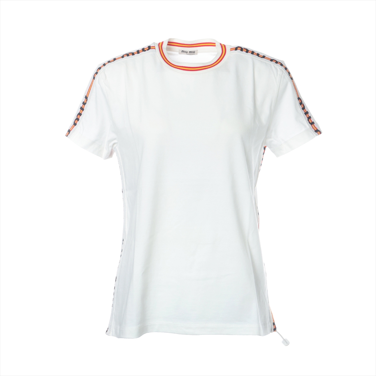 ミュウミュウ 22年 コットン Tシャツ XS レディース ホワイト
