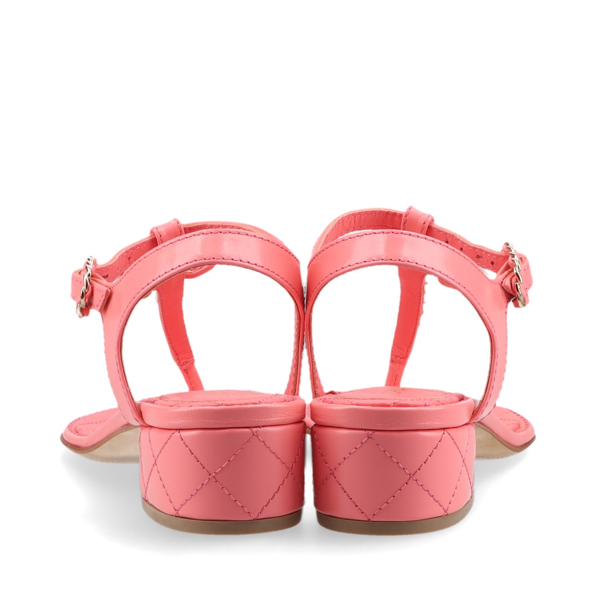 CHANEL ピンク キルティングサンダル 35 org.jpg
