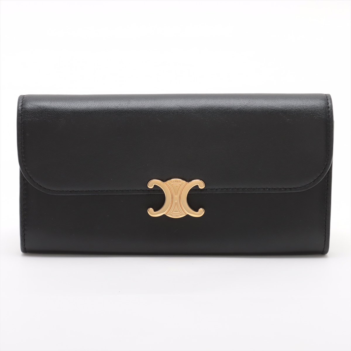 CELINE セリーヌ トリオンフ エンボス レザー 長財布 レディース