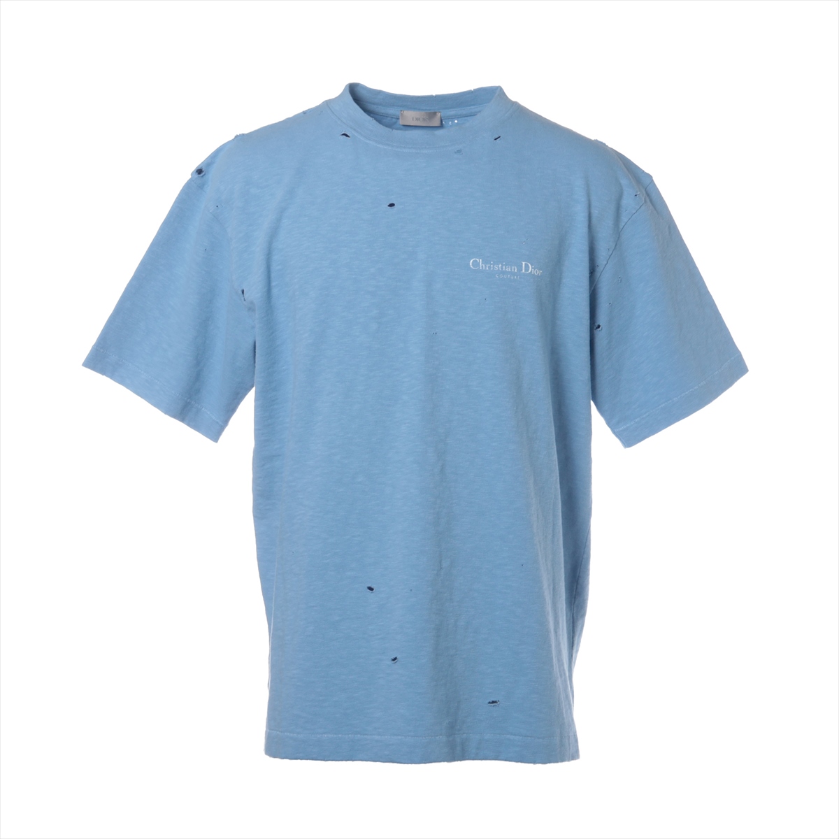 【大人気♪】DIOR Tシャツ コットン ブルー ディオール コットン Tシャツ M メンズ ブルー 343J636A0849