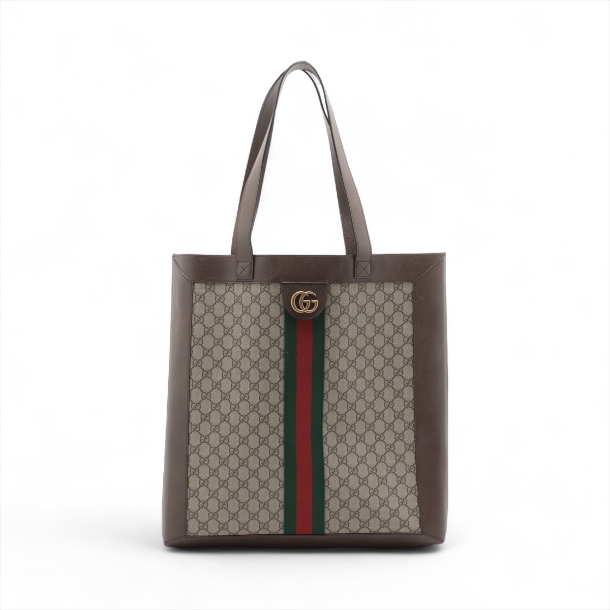 GUCCI トートバッグ レザー GG スプリーム PVC ベージュ 肩掛け