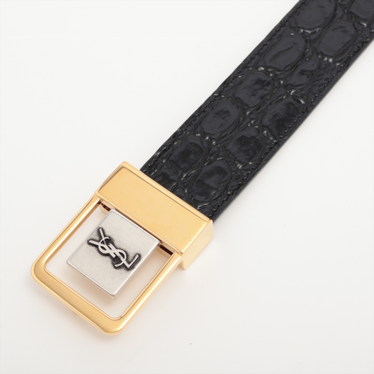 サンローラン YSLロゴ ベルト 80 レザー ブラック A3765886