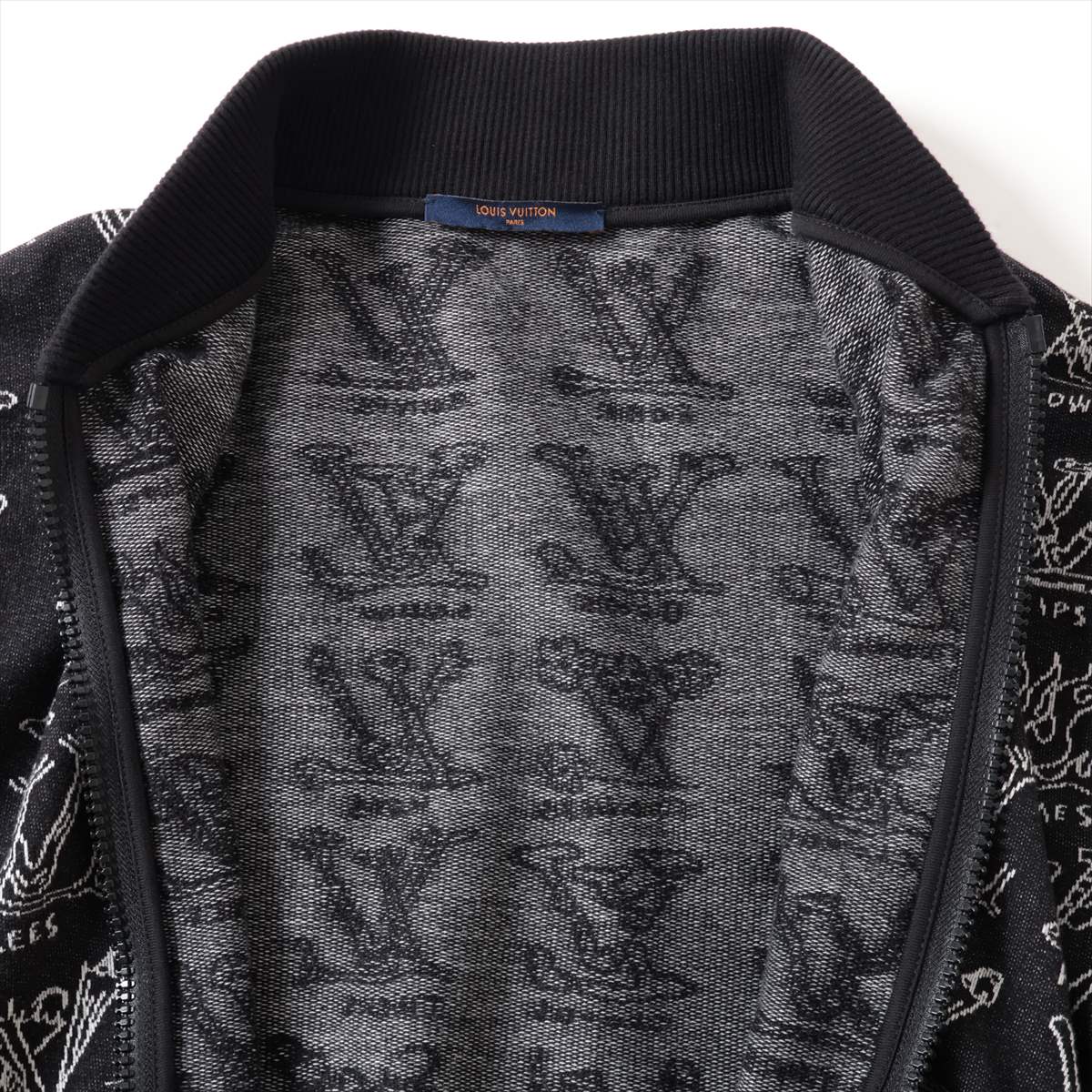 ヴィトン 21SS コットン ニットジャケット L メンズ ブラック