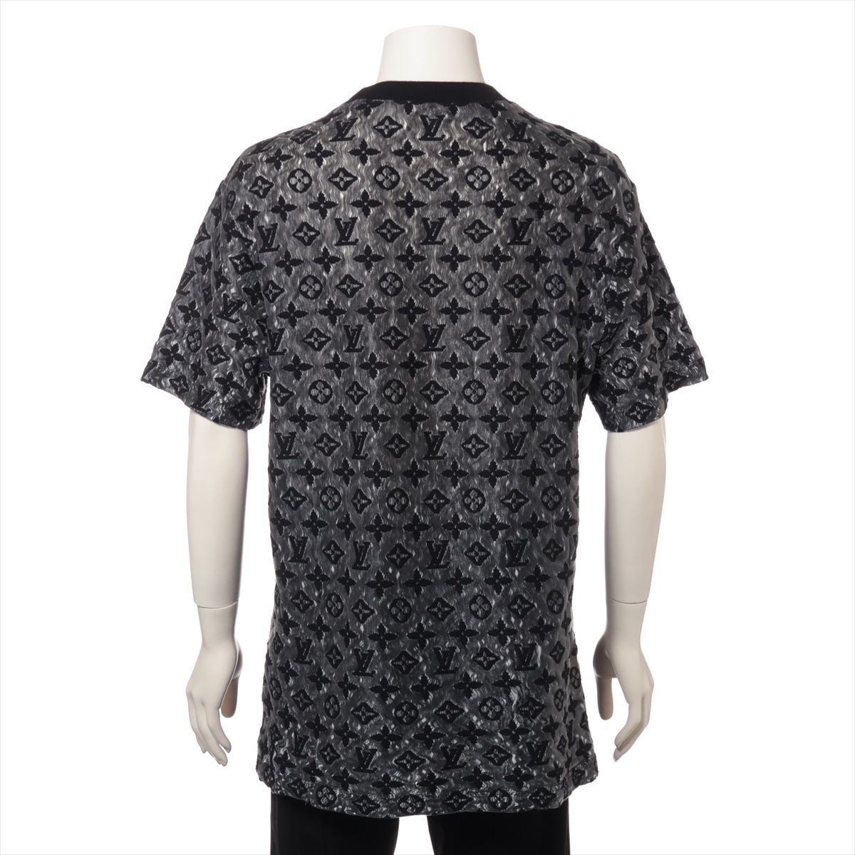 美品✨Mサイズ‼️ルイヴィトン  Tシャツ モノグラム金具 ブラック コットン IMG_0731_UB2XqnS.JPG