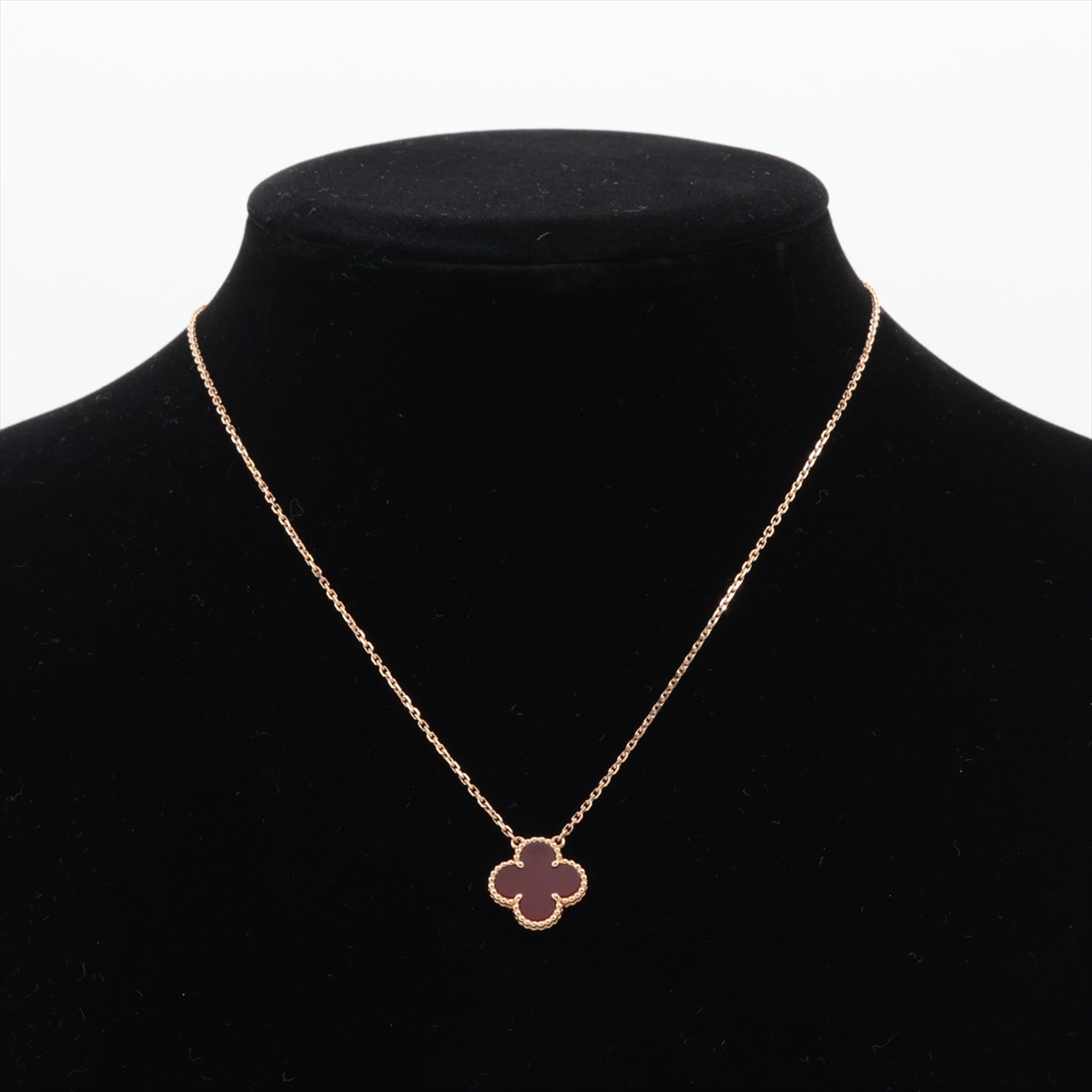 VCA ヴィンテージ アルハンブラ ペンダント カーネリアン YG Van Cleef & Arpels ヴィンテージ アルハンブラ ネックレス
