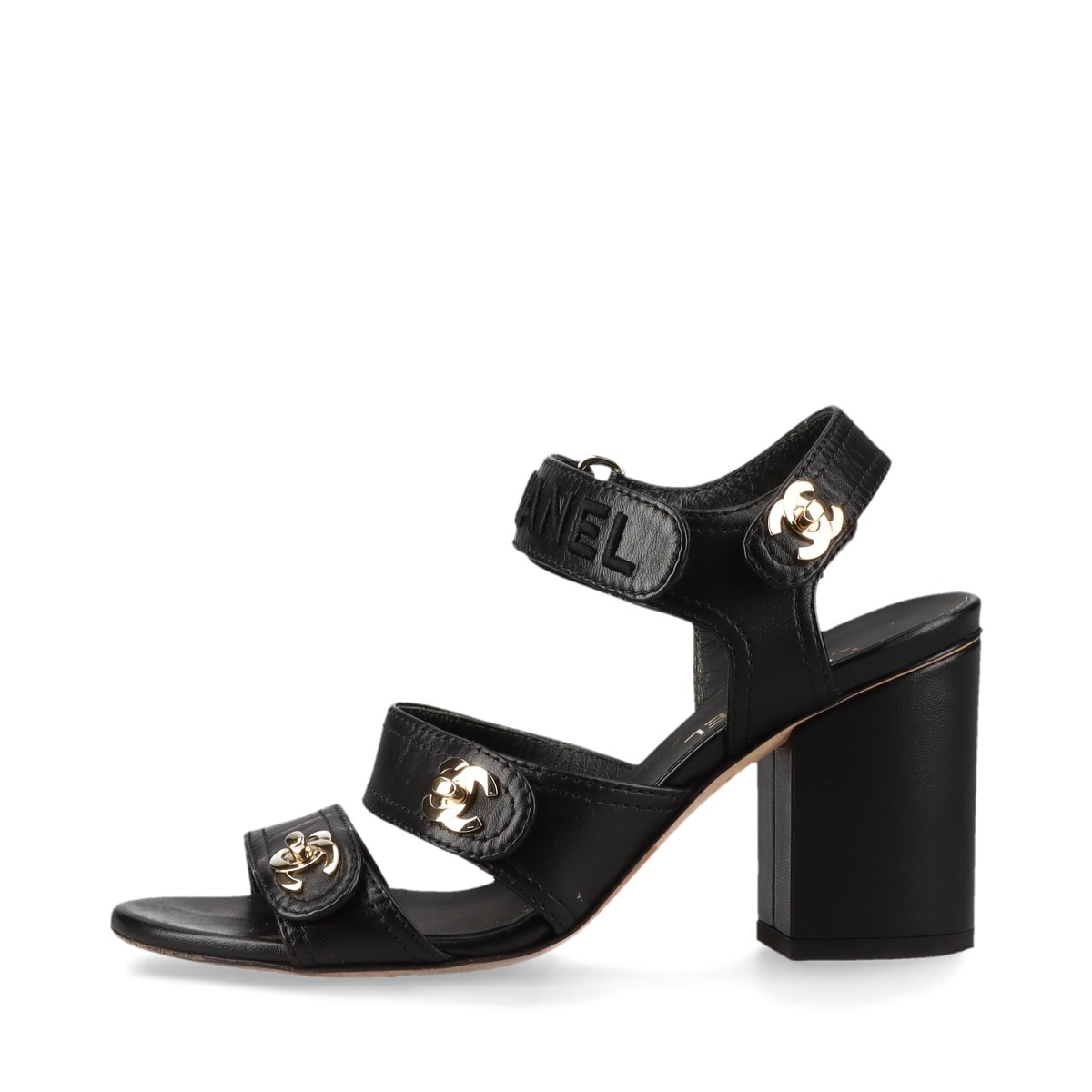 CHANEL - 【箱付き☆美品】CHANEL サンダル ターンロック ココ