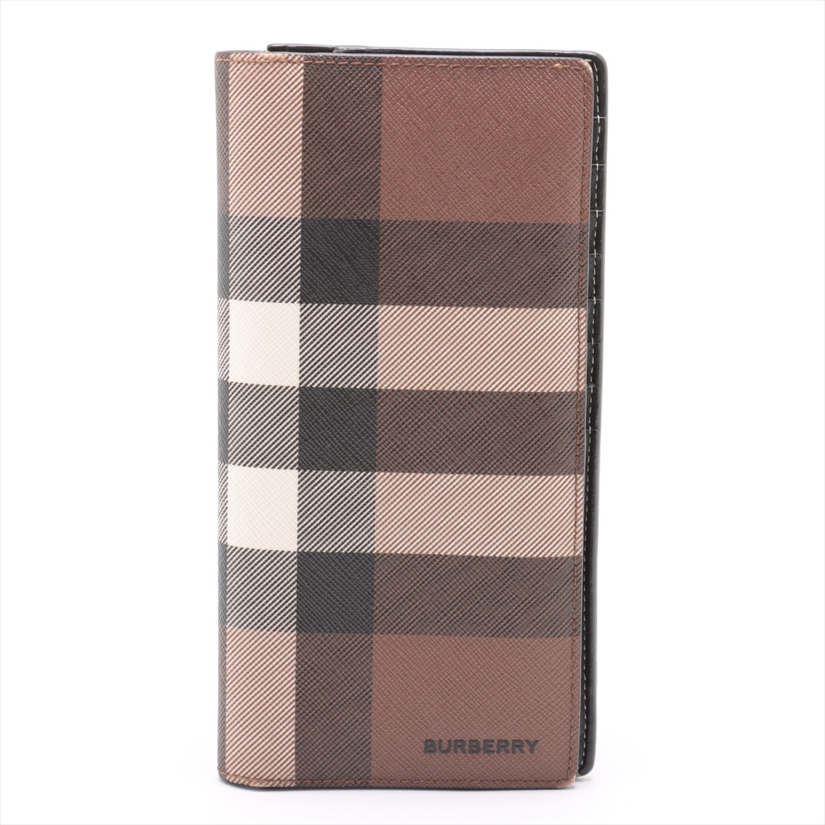 BURBERRY 未使用 長財布 モノグラム PVC レザー ロゴ バーバリー バーバリー ロゴ PVC×レザー 長財布 ブラック×ブラウン A3769166