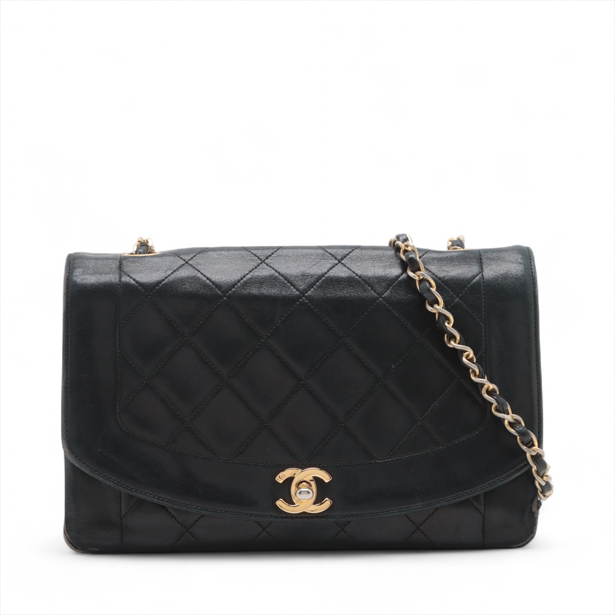 シャネルラムスキンダイアナマトラッセショルダーバッグ CHANEL シャネル ダイアナ25 マトラッセ ショルダーバッグ
