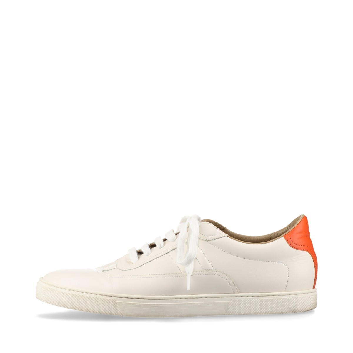HERMES エルメス スニーカー レザー ベージュ ブラック 37（約
