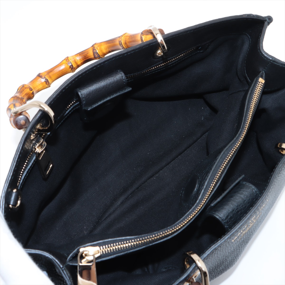 美品 GUCCI グッチ バンブー タッセル ブラック 黒 シルバー金具