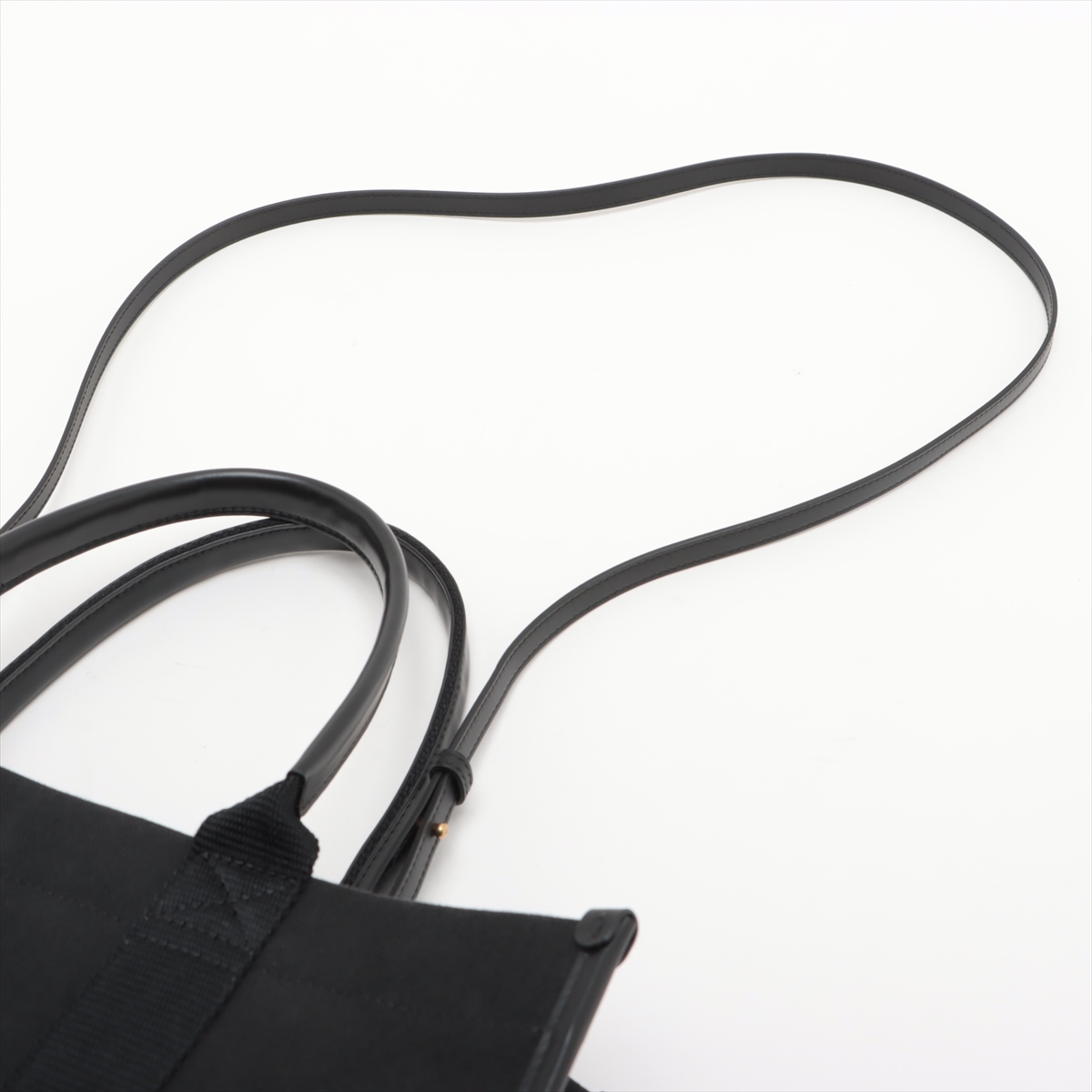 Balenciaga Hardware canvas x leather 2 Way Tote Bag Black