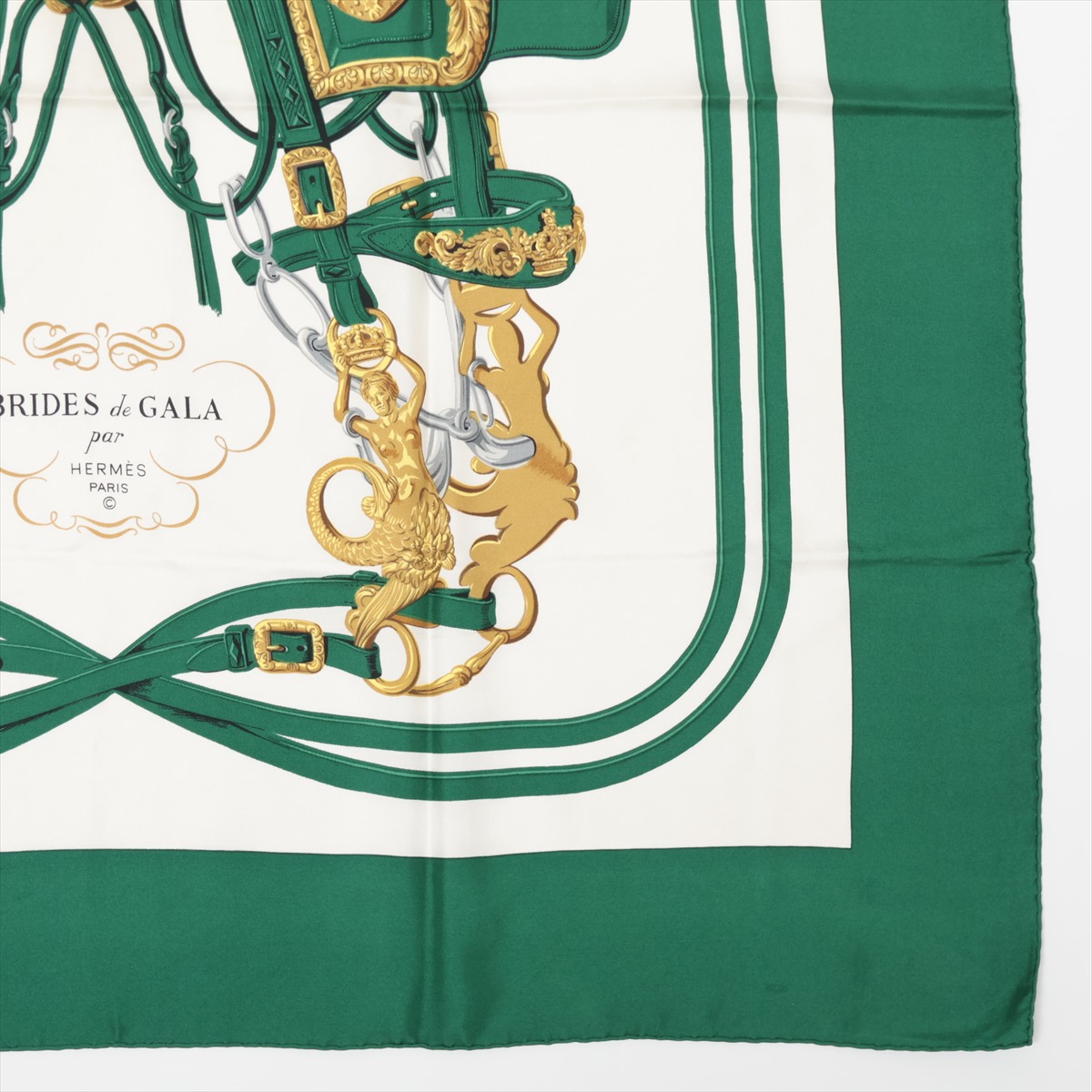 エルメス カレ90 BRIDES de GALA 式典用馬勒 スカーフ シルク