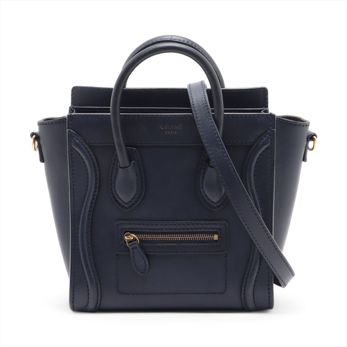 CELINE セリーヌ ラゲージ　ナノ セリーヌ ラゲージ ナノショッパー レザー 2WAYハンドバッグ